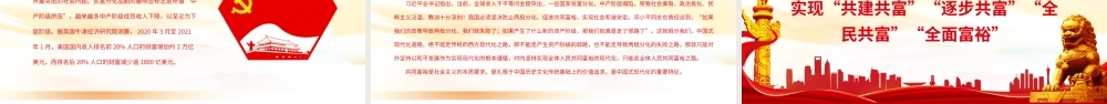 共同富裕是中国式现代化必由之路PPT党政风党员干部学习教育专题党课.pptx