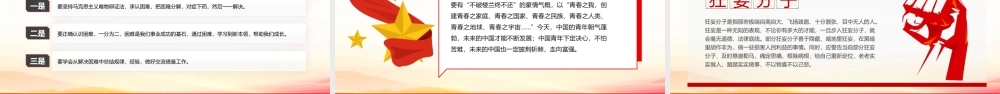 广大青年要在奋进新征程中争当先锋PPT红色大气团委书记团员培训微党课课件模板下载.pptx