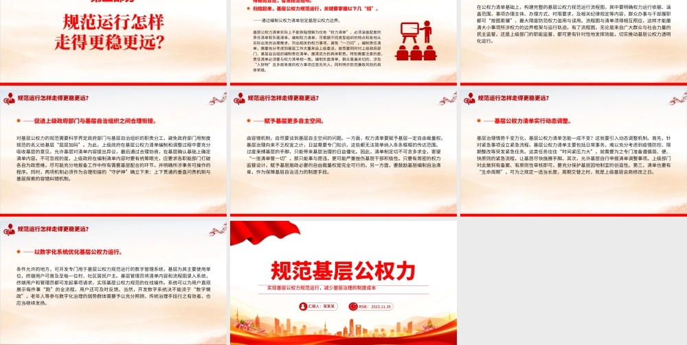 规范基层公权力PPT简洁实用实现基层公权力规范运行减少基层治理的制度成本党课.pptx