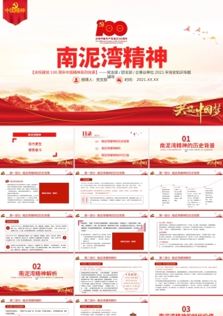 弘扬南泥湾精神PPT建党100周年中国精神谱系自力更生艰苦创业让南泥湾精神绽放出新的时代光芒专题党政党课.pptx