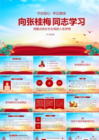 红色大气学习时代楷模张桂梅同志专题党课PPT.pptx