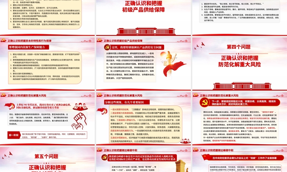 红色党建风正确认识和把握我国发展重大理论和实践问题党课PPT课件.pptx