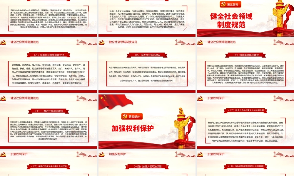 红色简约大气党政风法治社会建设实施纲要.pptx