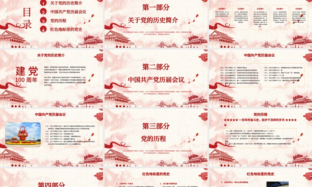 红色简约党建风百年恰是风华正茂庆祝中国共产党建党百年PPT.pptx