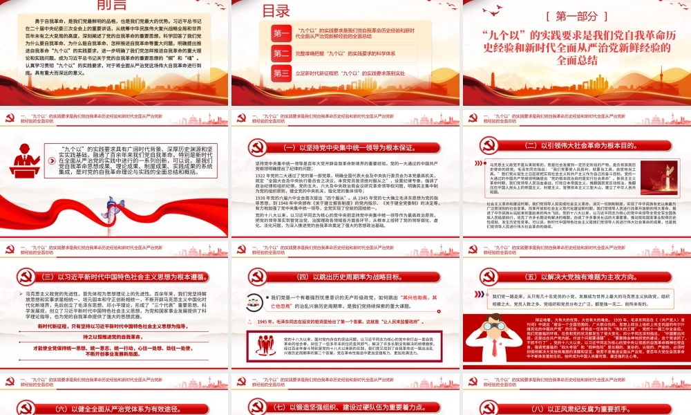 红色精美以“九个以”的实践要求深入推进党的自我革命PPT下载.pptx