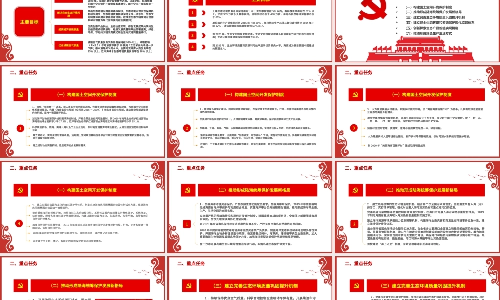 红色中国风地域党课之国家生态文明试验区（海南）实施方案学习海南党课PPT.pptx