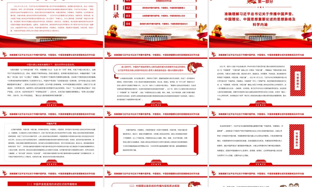 积极传播中国声音、中国理论、中国思想PPT党政风为推动构建人类命运共同体注入强劲动力专题党课.pptx