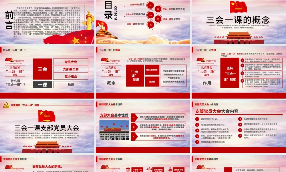基层党支部党建工作三会一课党课党政PPT--含讲稿.pptx
