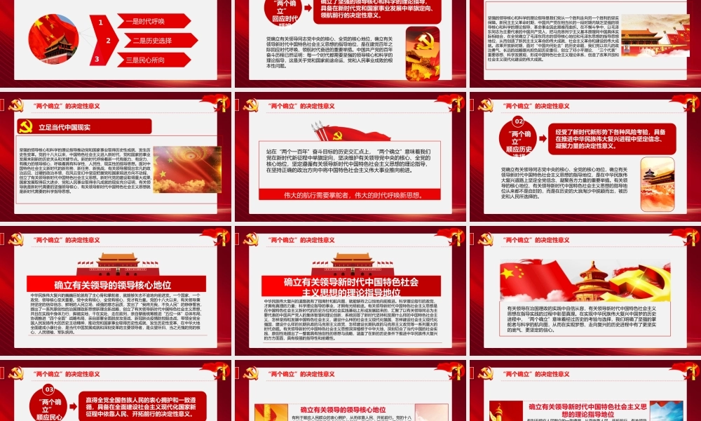 坚持两个确立做到两个维护PPT红色党政风深刻领悟两个确立的决定性意义专题党课课件.pptx