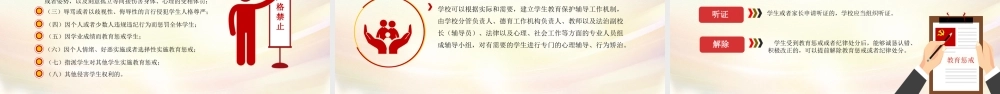 简约党建风学习全面教育部颁布解读中小学教育惩戒规则（试行）ppt.pptx