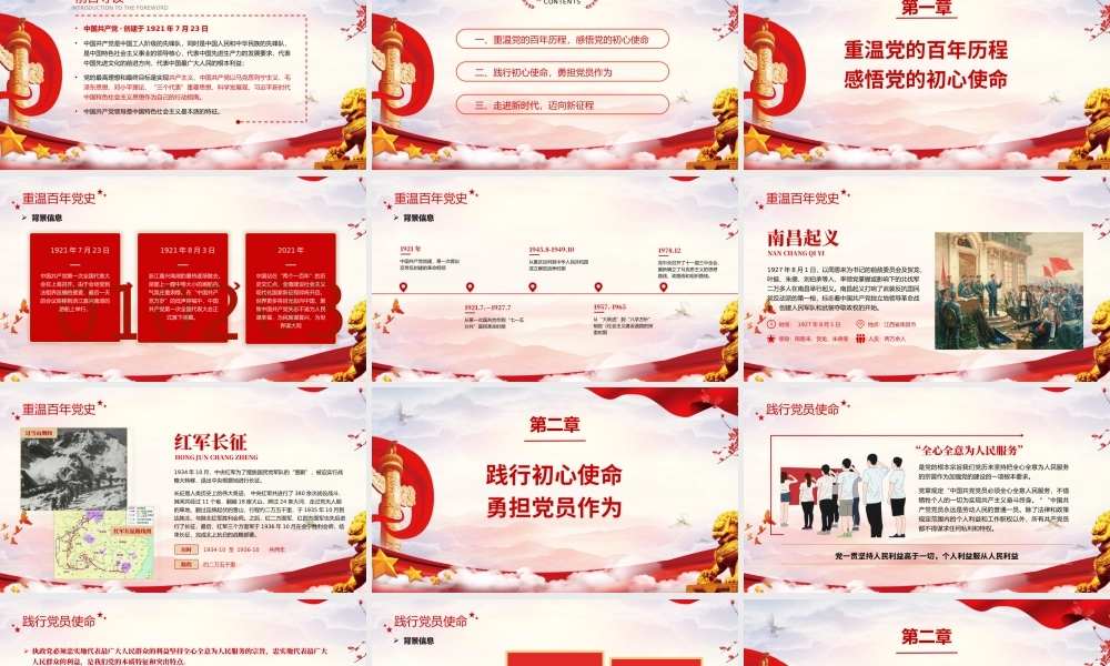 简约党政风建党百年见证沧海建党节PPT.pptx