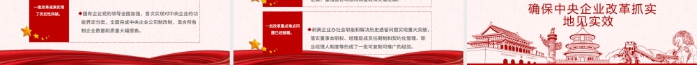 简约党政国企改革三年行动方案国企党课PPT模板.pptx