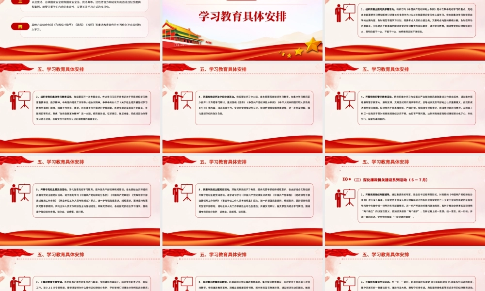 精美大气2024年关于开展党纪学习教育实施方案PPT模板.pptx