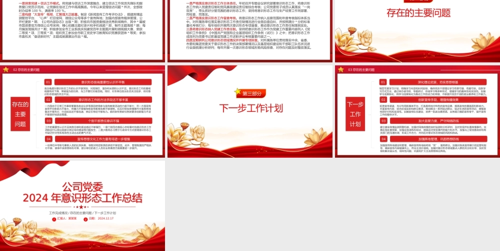 精美简洁公司党委2024年意识形态工作总结PPT课件.pptx