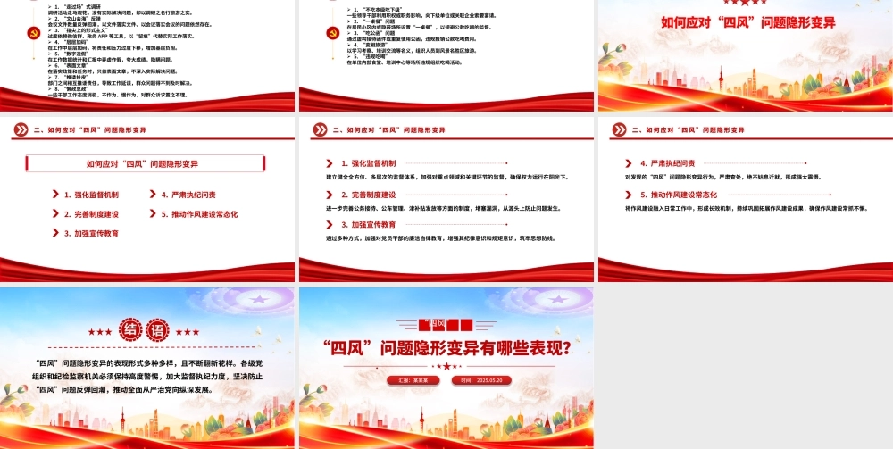 精品“四风”问题隐形变异有哪些表现PPT廉政微党课.pptx