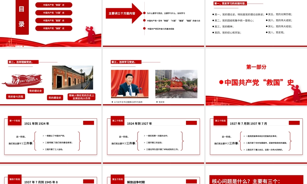 救国兴国富国强国PPT红色大气中国共产党百年奋斗历史和基本经验专题党课课件.pptx