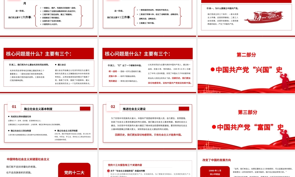 救国兴国富国强国PPT红色大气中国共产党百年奋斗历史和基本经验专题党课课件.pptx