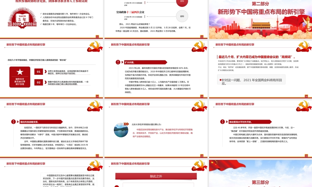 蓝色大气党建风2021聚焦两会共圆百年梦奋进新征程PPT.pptx