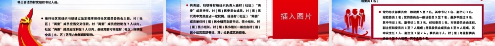 蓝色云海党政风村两委换届工作专题ppt.pptx