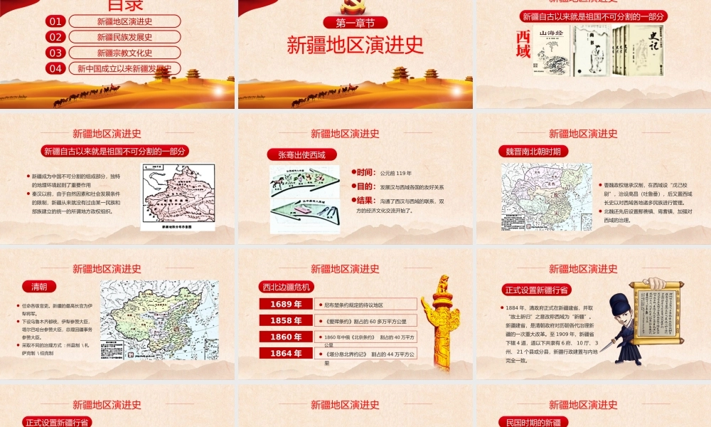 历史沧桑感地域党课之正确认识新疆四史筑牢中华民族共同体意识新疆党课PPT.pptx