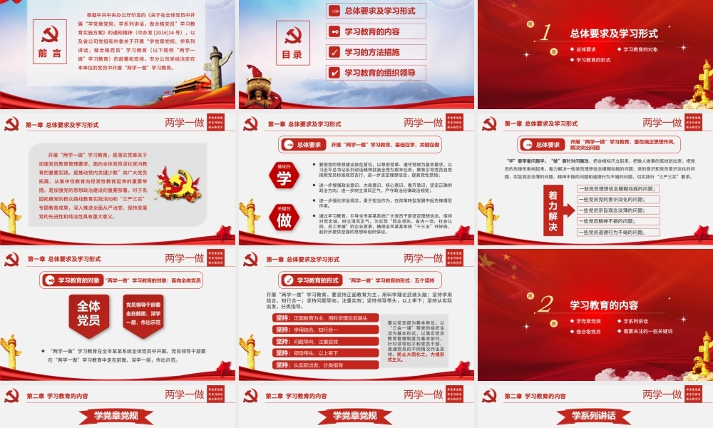 两学一做学习教育实施方案党课讲稿ppt.pptx