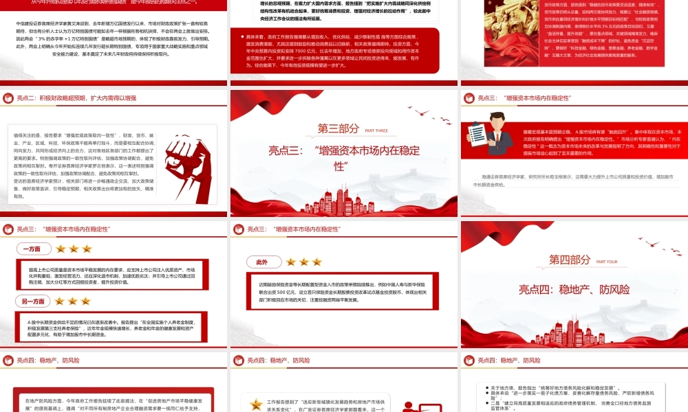 六大亮点看2024政府工作报告PPT大气简洁两会专题党课.pptx