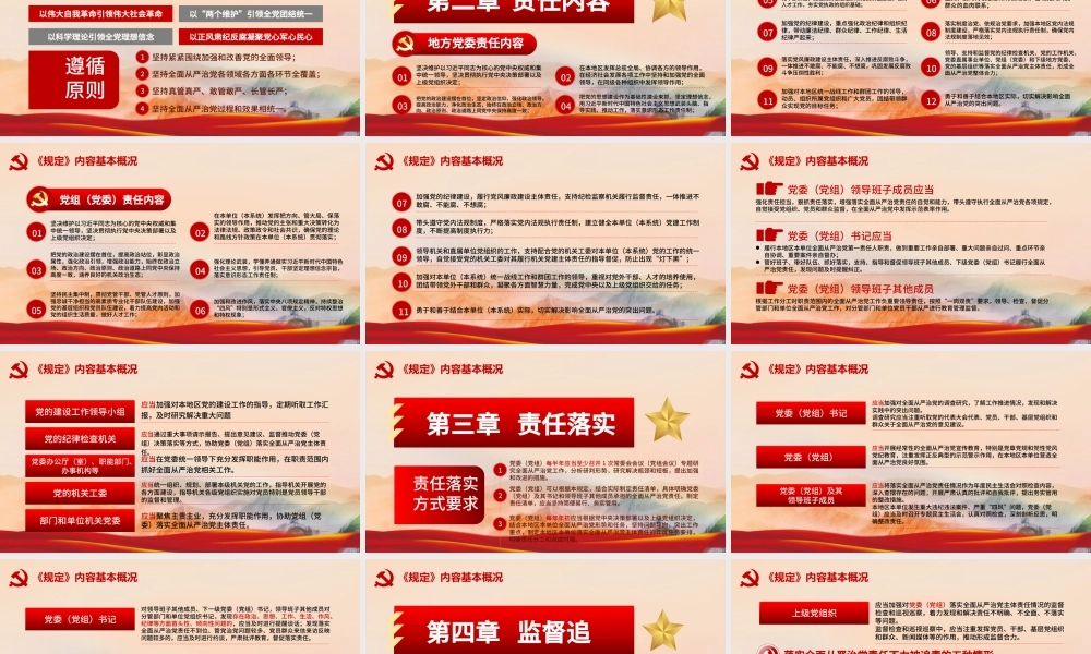 落实全面从严治党主体责任规定PPT模板.pptx
