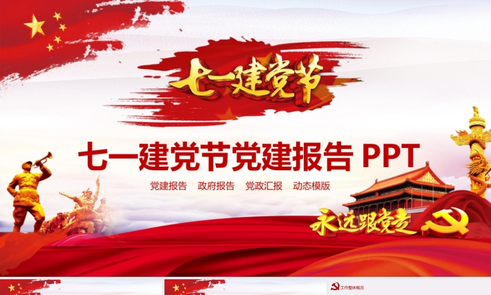 七一建党节党建报告动态PPT.pptx