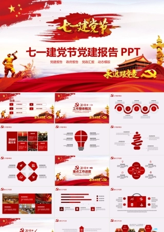 七一建党节党建报告动态PPT.pptx