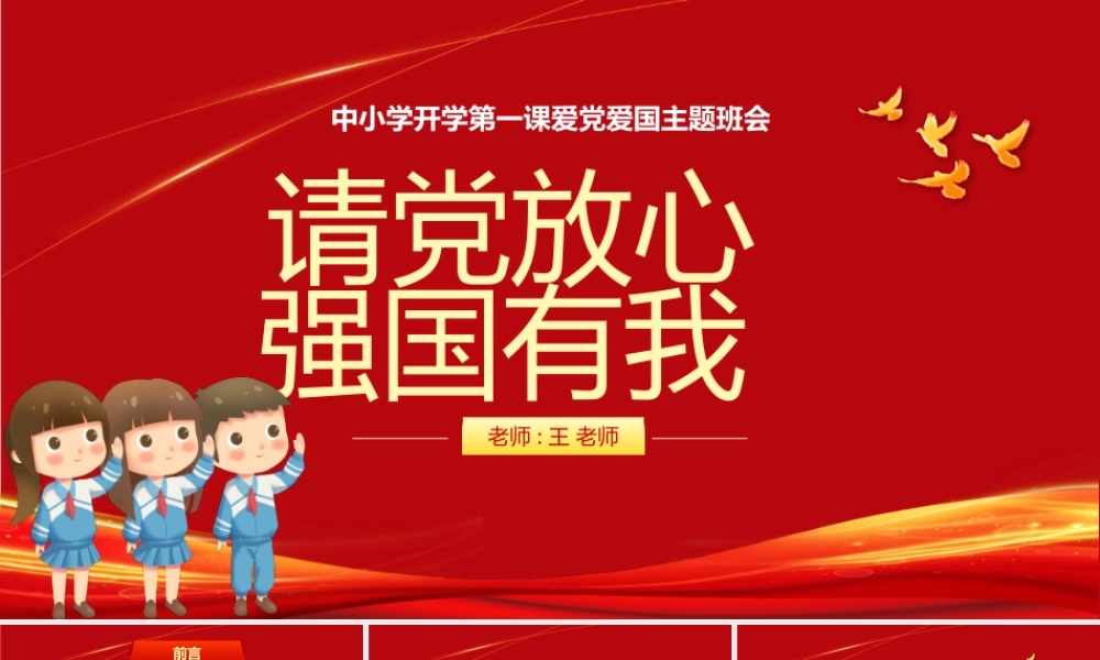 请党放心强国有我 教育.pptx