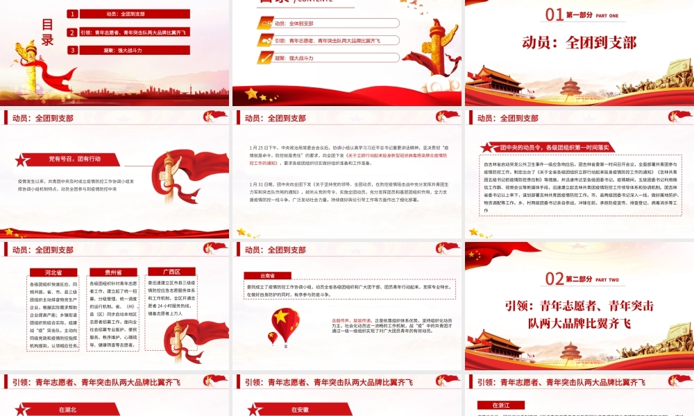 请党放心战疫有我PPT红色党政风战疫中的共青团组织团委团支部团课课件.pptx