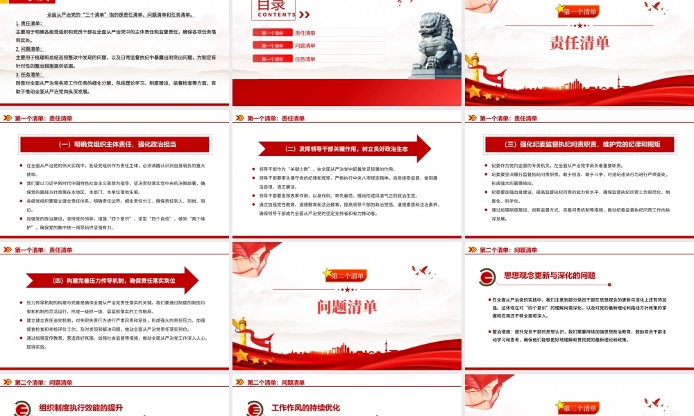全面从严治党的“三个清单”PPT大气精美党员干部学习党课下载.pptx