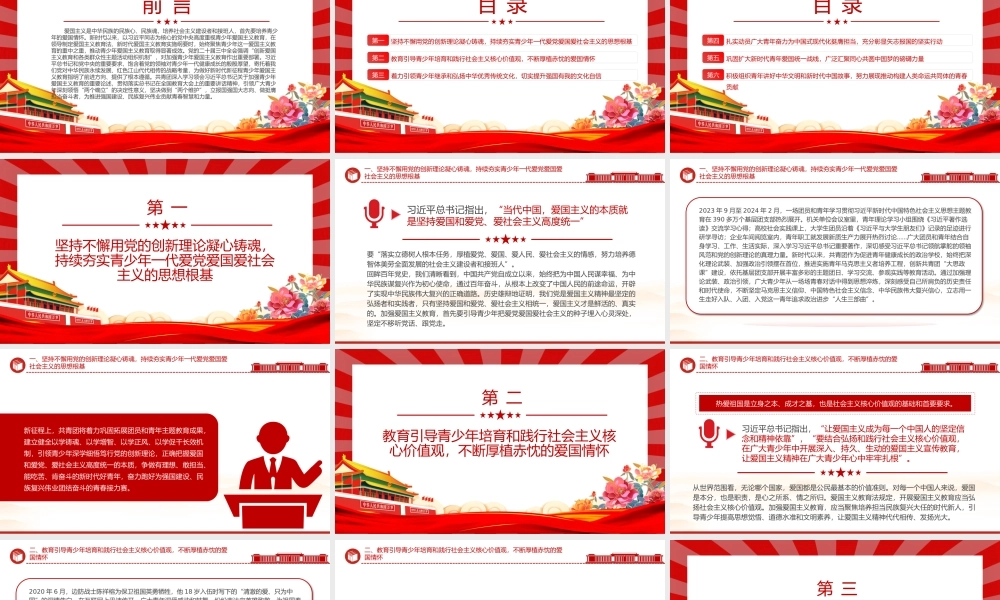 让爱国主义伟大旗帜始终在青年学子心中高高飘扬PPT红色党建风党员干部学习教育党课.pptx