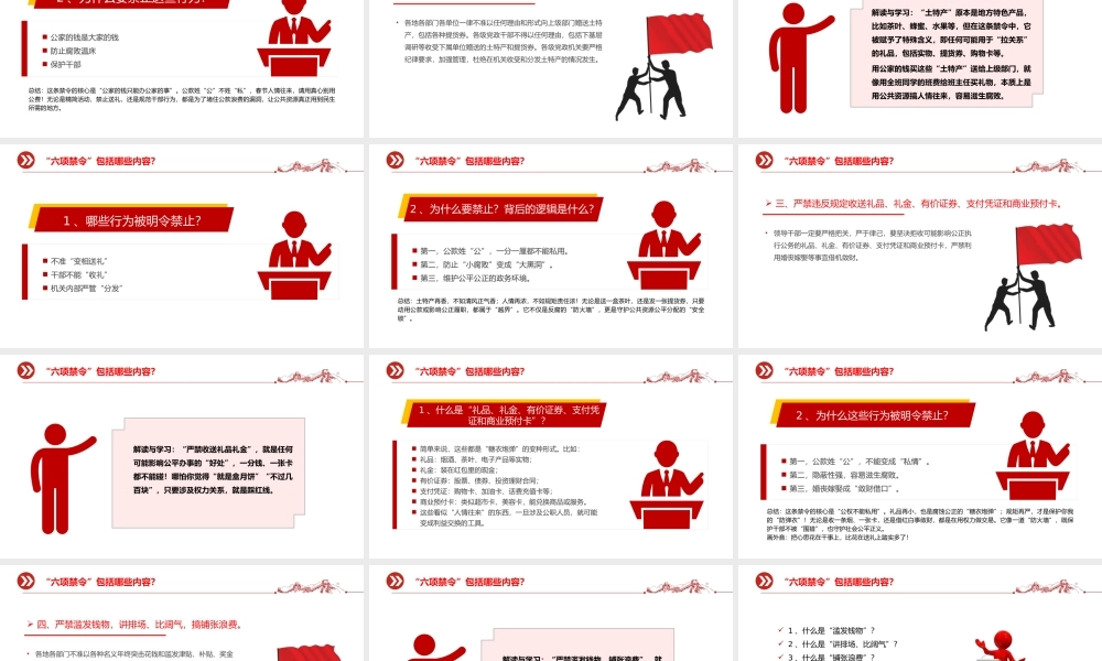 什么是中央六项禁令PPT精美简洁党的作风建设课件.pptx