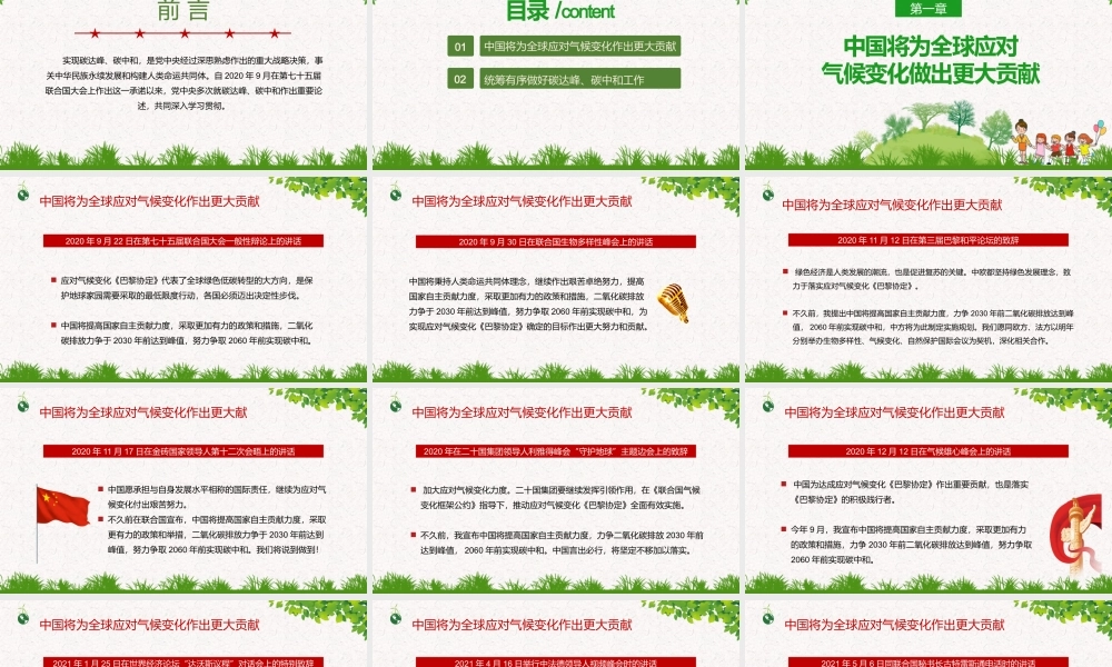 碳达峰碳中和PPT深入学习贯彻关于双碳理论的重要论述环保党课课件.pptx