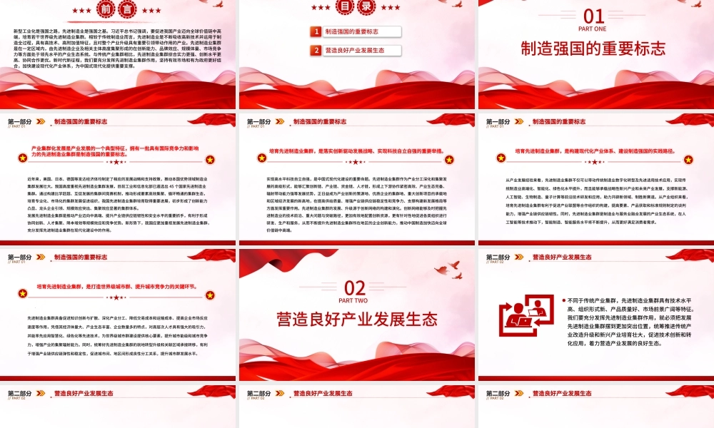 推动先进制造业集群发展PPT大气精美风党员干部学习教育专题党课课件模板.pptx