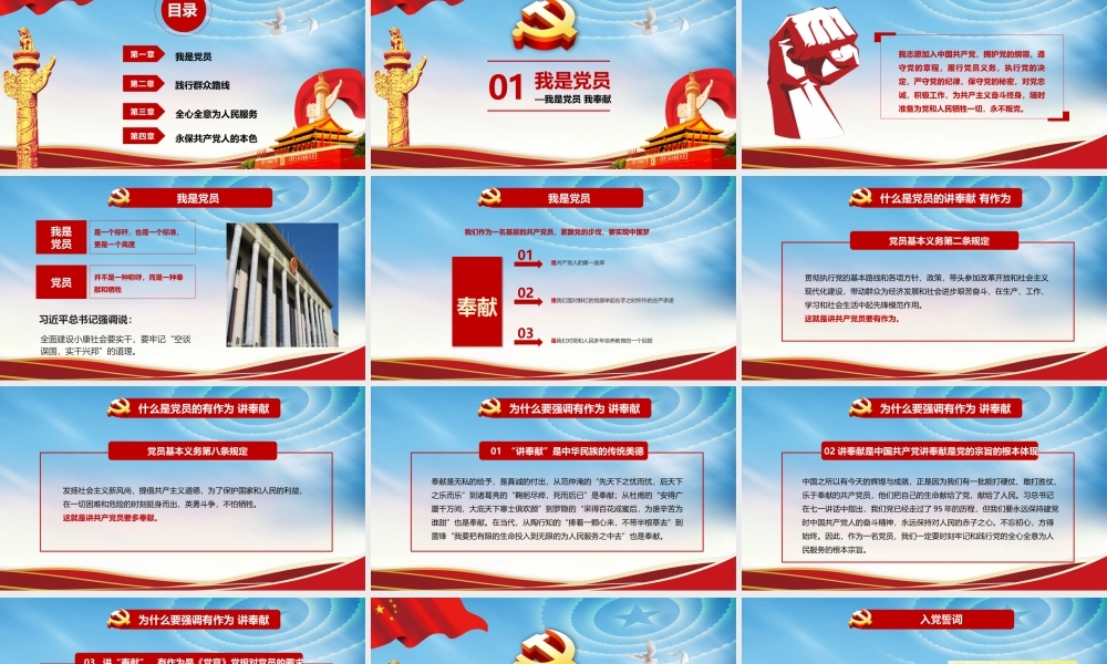 我是党员我奉献PPT模板.pptx