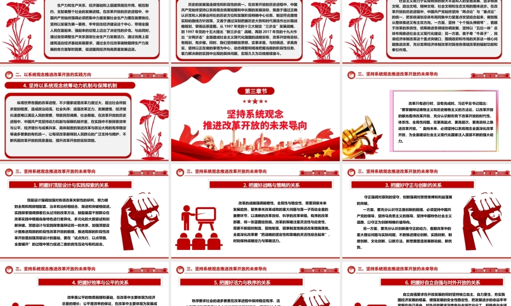 系统性探究改革开放以来的方法论意蕴ppt党建风推进新时代改革开放党课模板.pptx