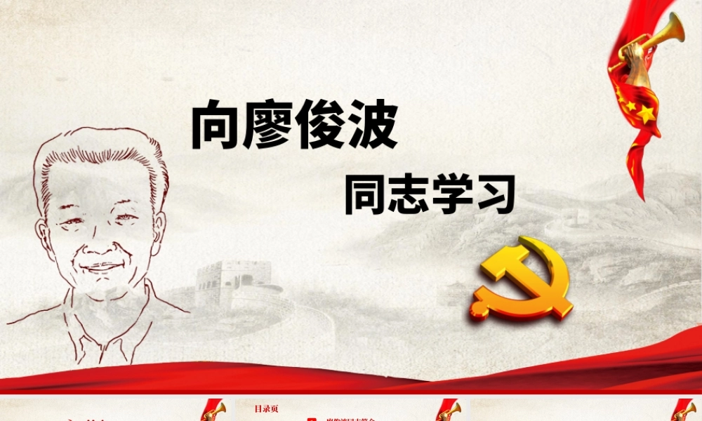 向廖俊波同志学习党建教育PPT模板.pptx