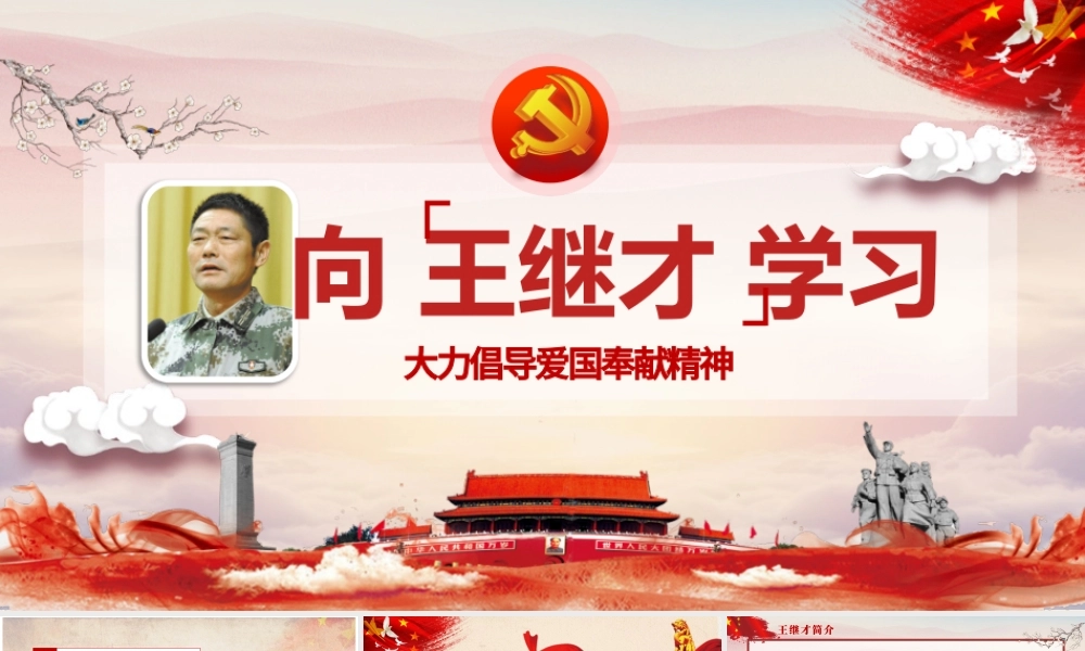 向王继才同志学习王继才精神党课党建PPT模版.pptx