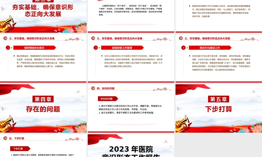 医院意识形态工作报告PPT精美大气医疗系统党建述职汇报模板.pptx