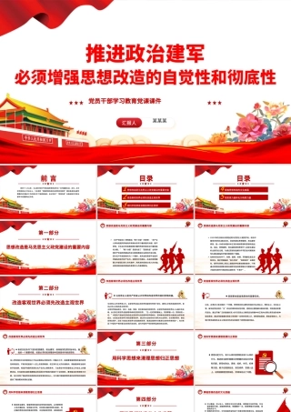 增强思想改造的自觉性和彻底性PPT党政风党员干部学习教育党课课件.pptx