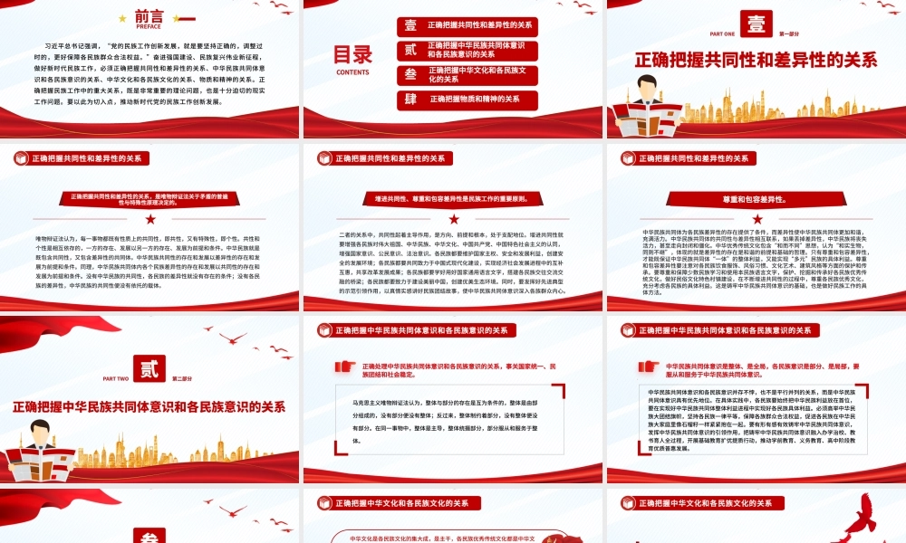 正确把握民族工作的“四个关系”PPT党政风党员干部学习教育党课课件.pptx