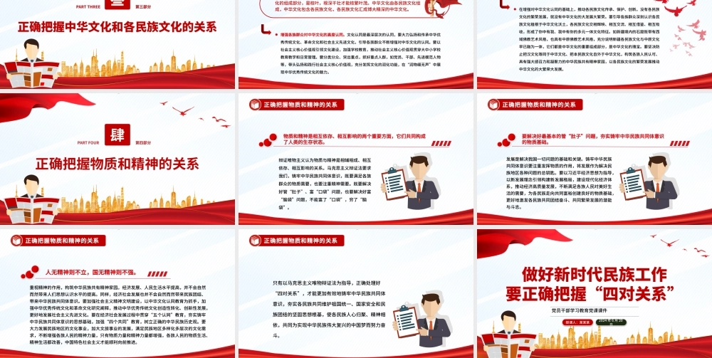 正确把握民族工作的“四个关系”PPT党政风党员干部学习教育党课课件.pptx