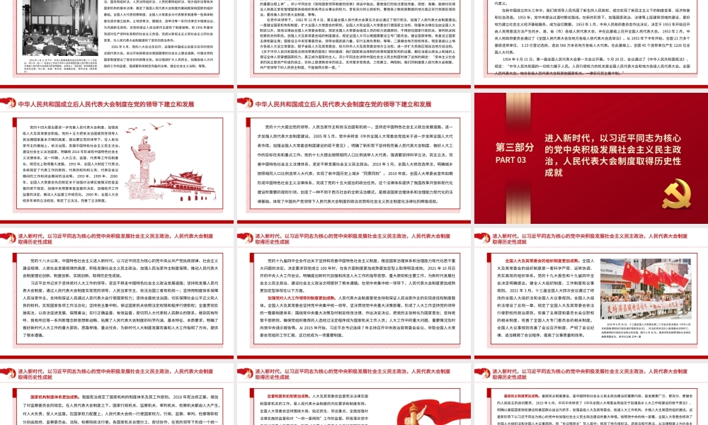 中国共产党与我国的根本政治制度PPT简洁大气人民代表大会制度就是深深扎根于中国社会土壤的具有中国特色的社会主义政治制度党课.pptx