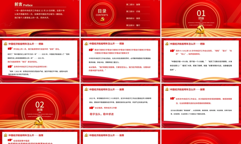 中国经济航船明年怎么开PPT学习解读2022年经济工作部署专题党课课件.pptx