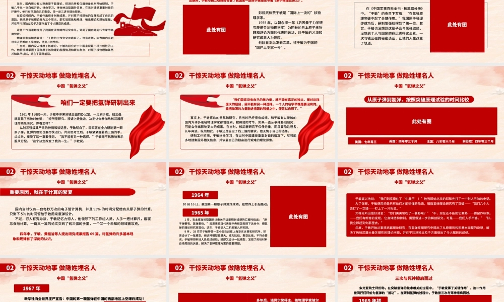 中国氢弹之父于敏PPT红色大气致敬共和国勋章获得者于敏弘扬科学家精神党课课件.pptx