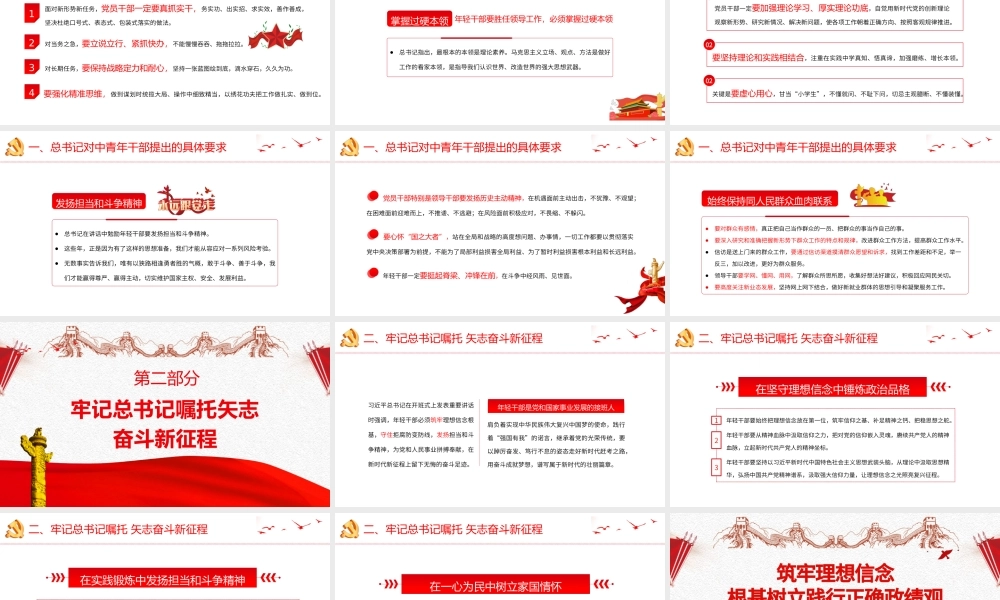 筑牢理想信念根基树立践行正确政绩观PPT红色党政风2022年中青年干部专题微党课课件模板.pptx