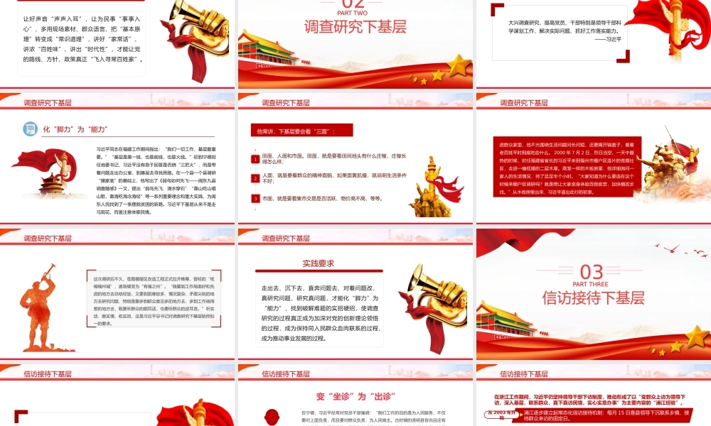 走好新时代四下基层之路PPT大气精美走好新时代党的群众路线践行宗旨为民造福党课.pptx
