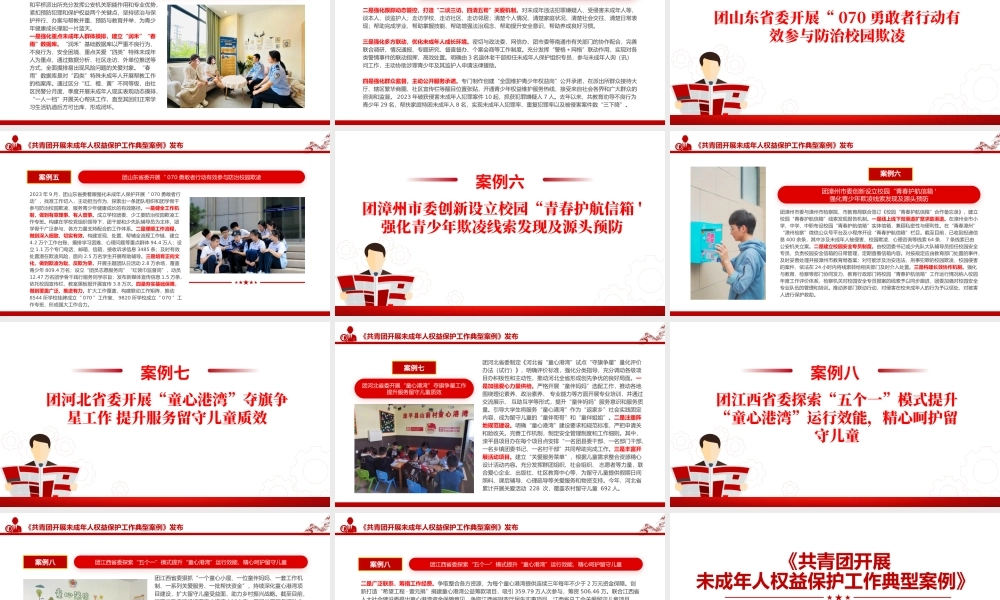 8个关于《共青团开展未成年人权益保护工作典型案例》PPT课件.pptx